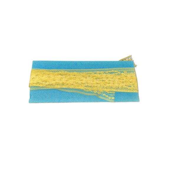 Vintage Floral Yellow Lace Trim 7/8 - Picture 1 of 2
